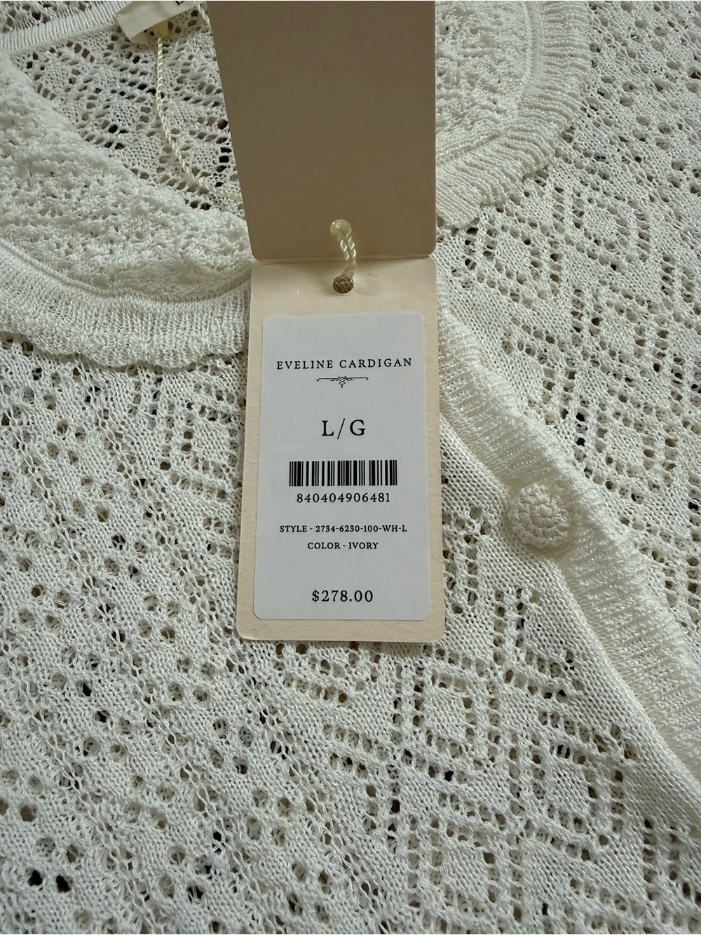 DÔEN - Eveline Ivory Knit Lace Cardigan - Picture 5 of 7